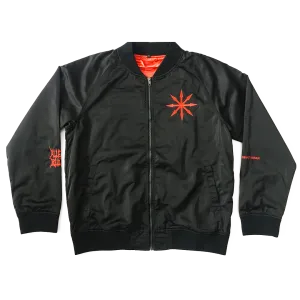 BLACK SATIN RAW VISION JACKET