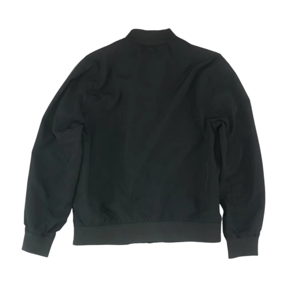 Black Solid Bomber Jacket