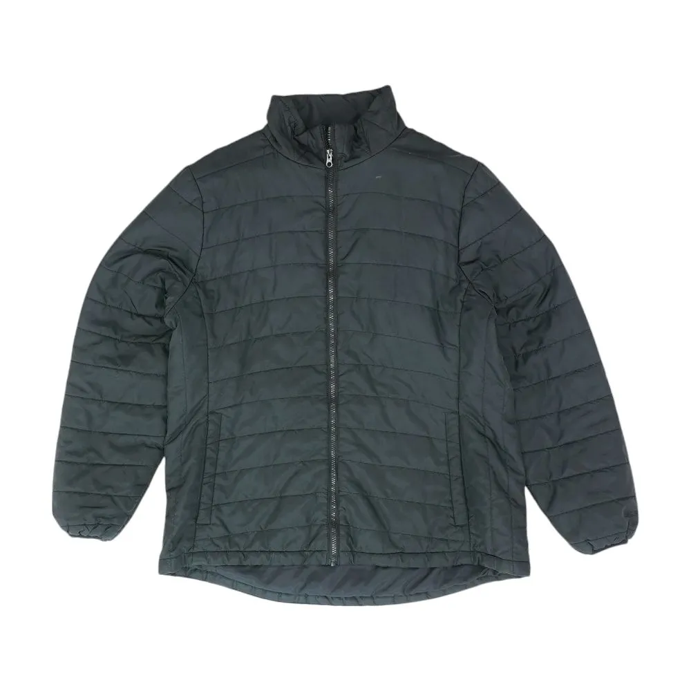 Black Solid Puffer Jacket