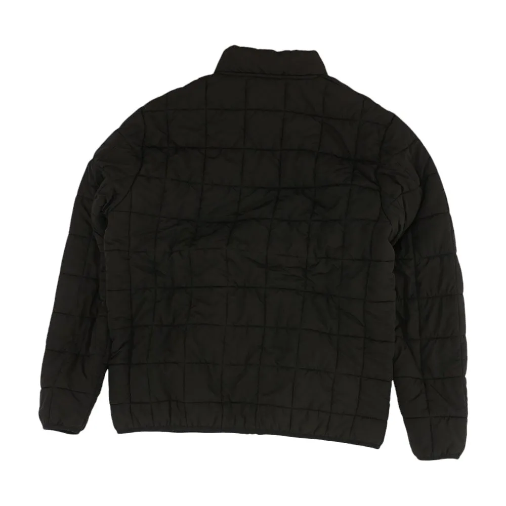 Black Solid Puffer Jacket