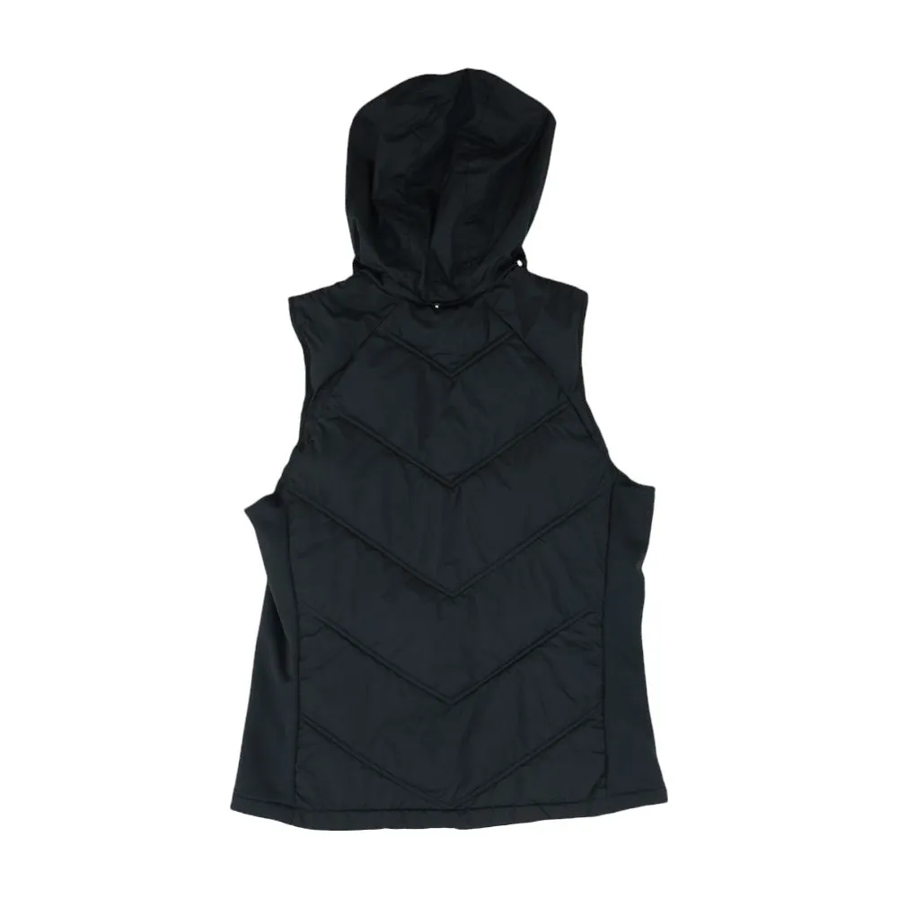 Black Solid Puffer Vest