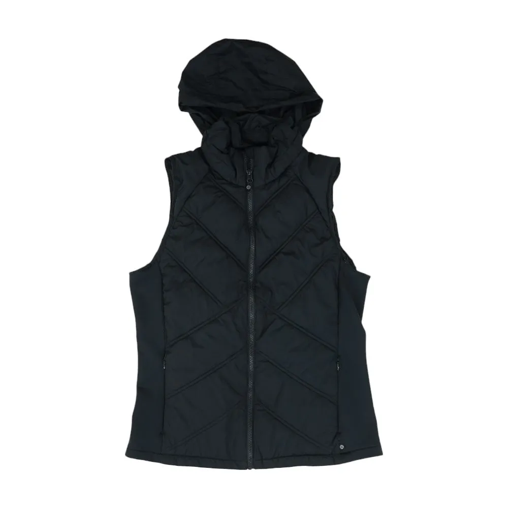 Black Solid Puffer Vest