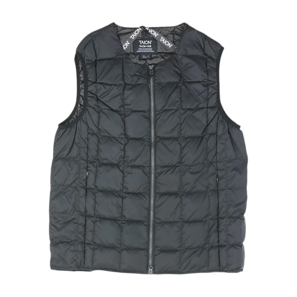 Black Solid Puffer Vest