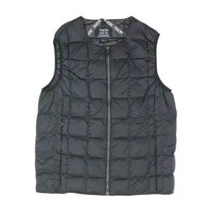 Black Solid Puffer Vest
