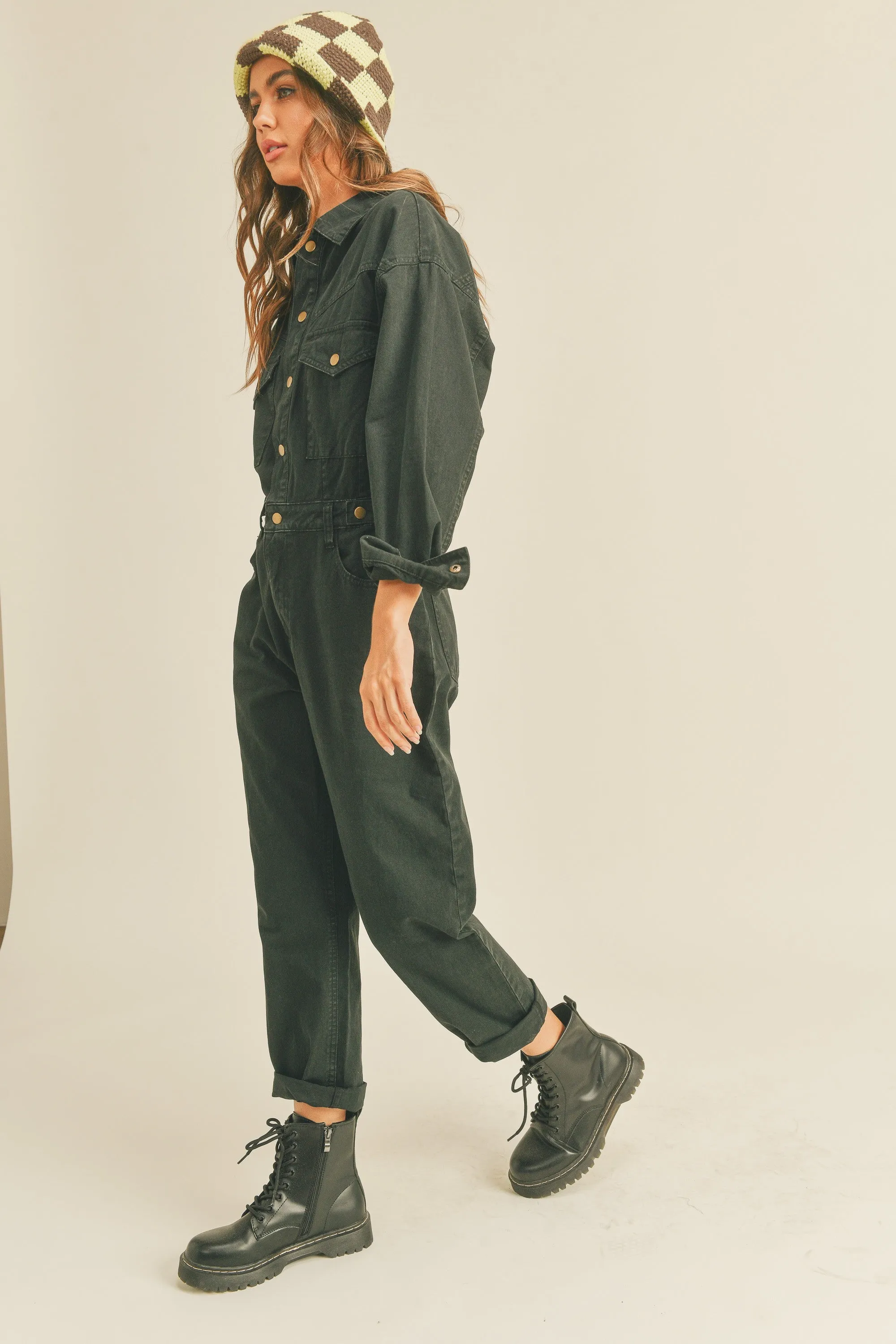 Black Sun Utility Jumpsuit