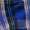 Blue Checked Shirred Waist Shirt Dress