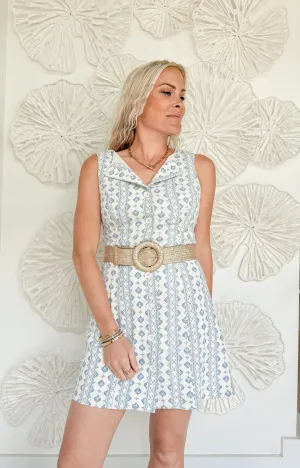 Blue Mediterranean Print Mini