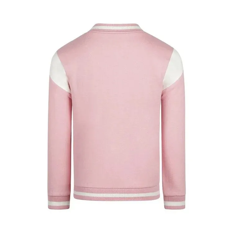 Bomber Varsity Jacket in Pink
