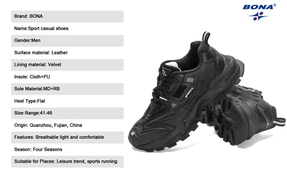 BONA 2023 Anti-Slip Lightweight Running Sneakers
