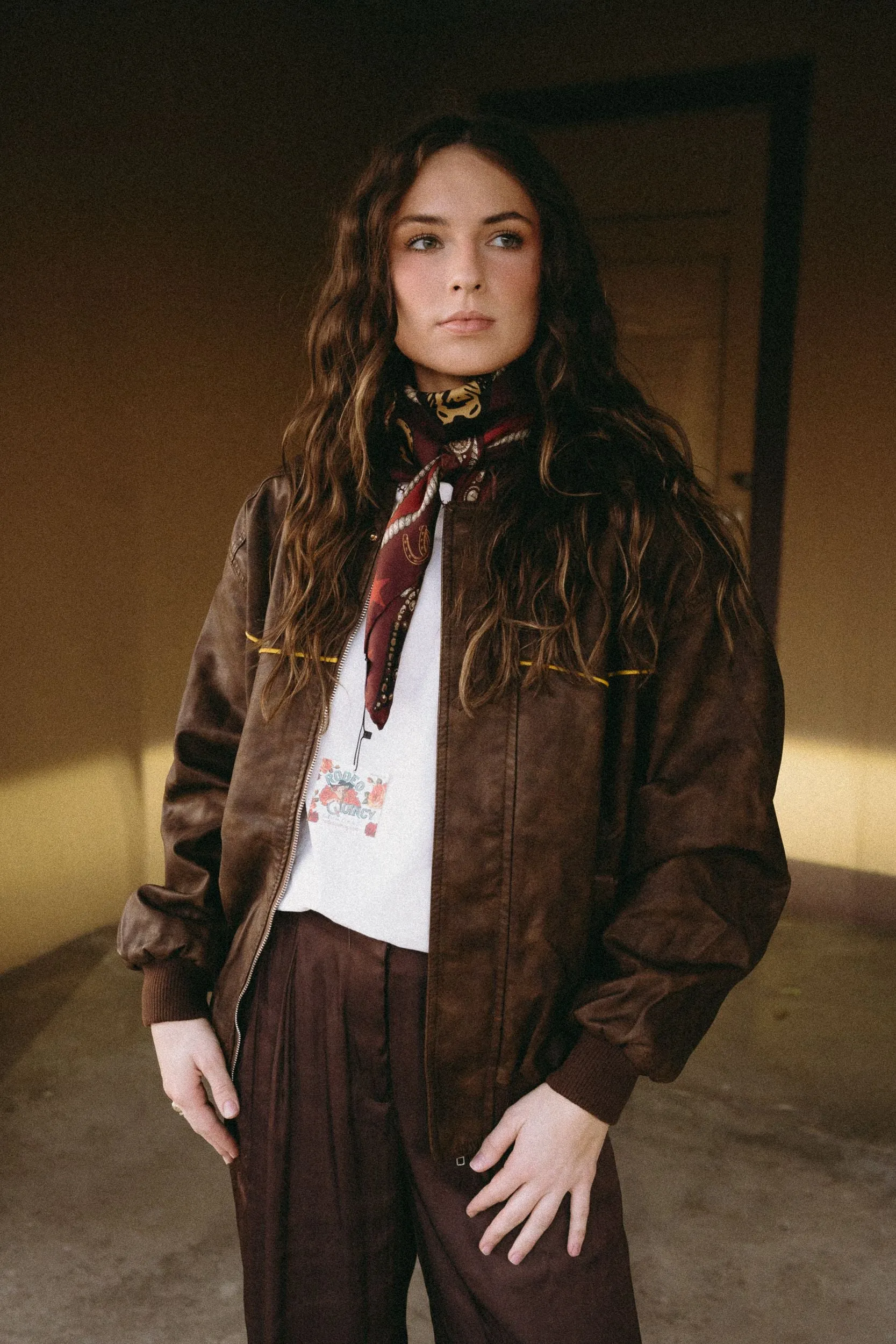 Brown Rodeo Bomber Jacket BRJ3138-1