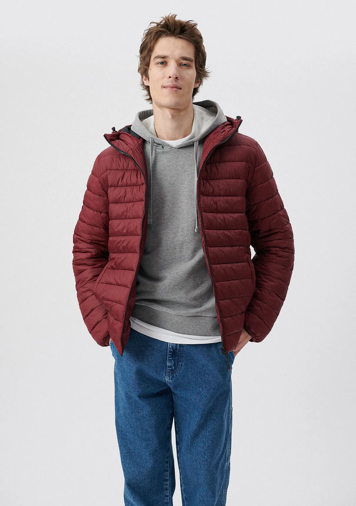 Burgundy Puffer Jacket