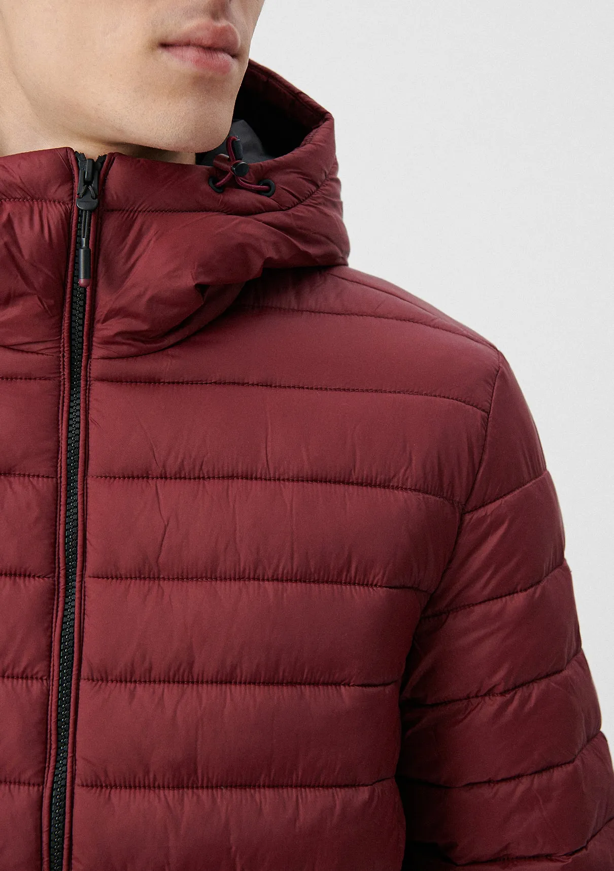Burgundy Puffer Jacket