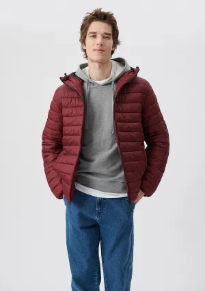 Burgundy Puffer Jacket