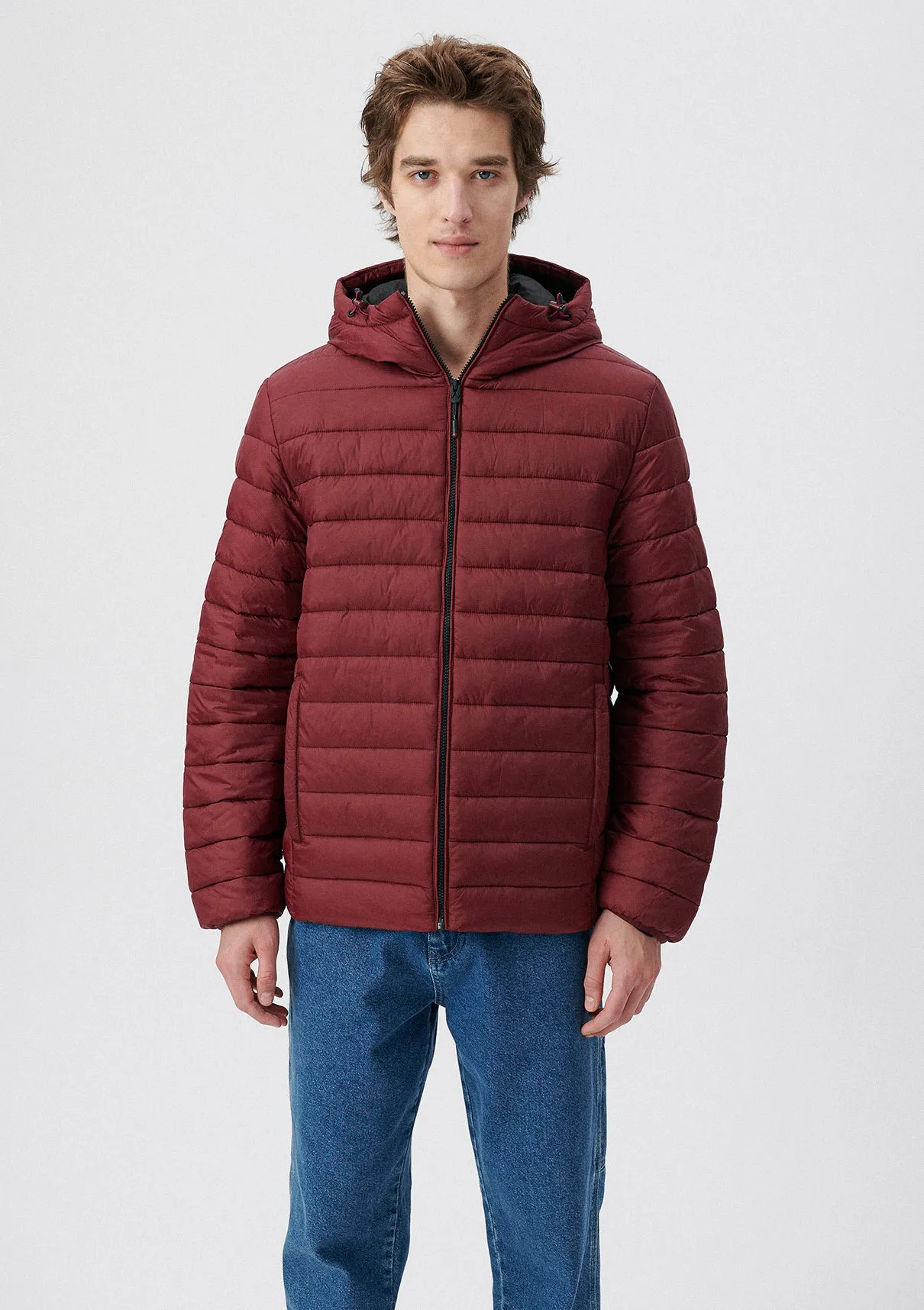 Burgundy Puffer Jacket