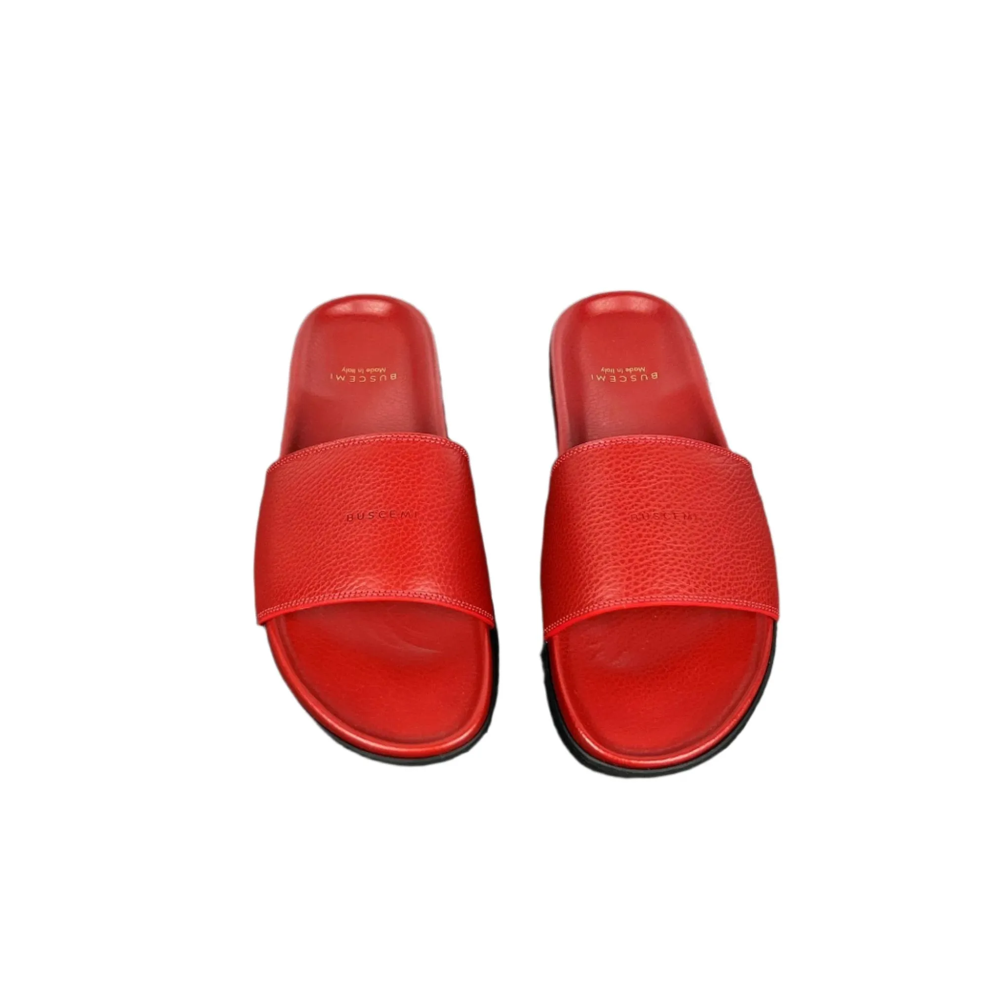 Buscemi Men's Classic Slide Guts Leather Sandals