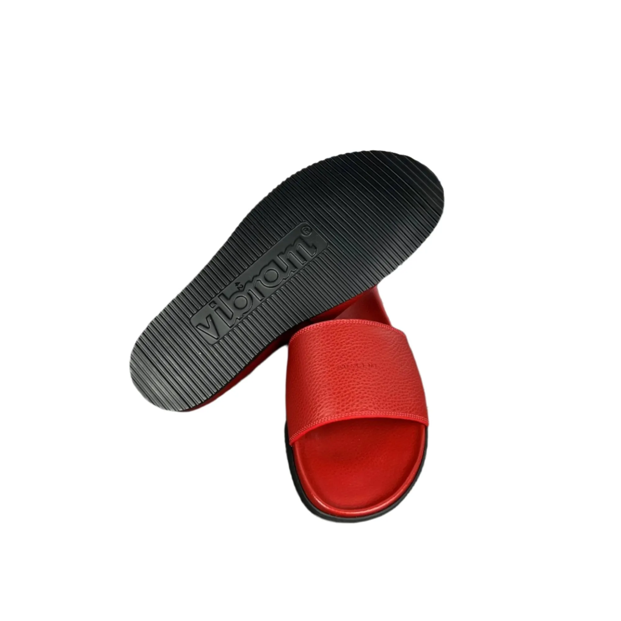 Buscemi Men's Classic Slide Guts Leather Sandals