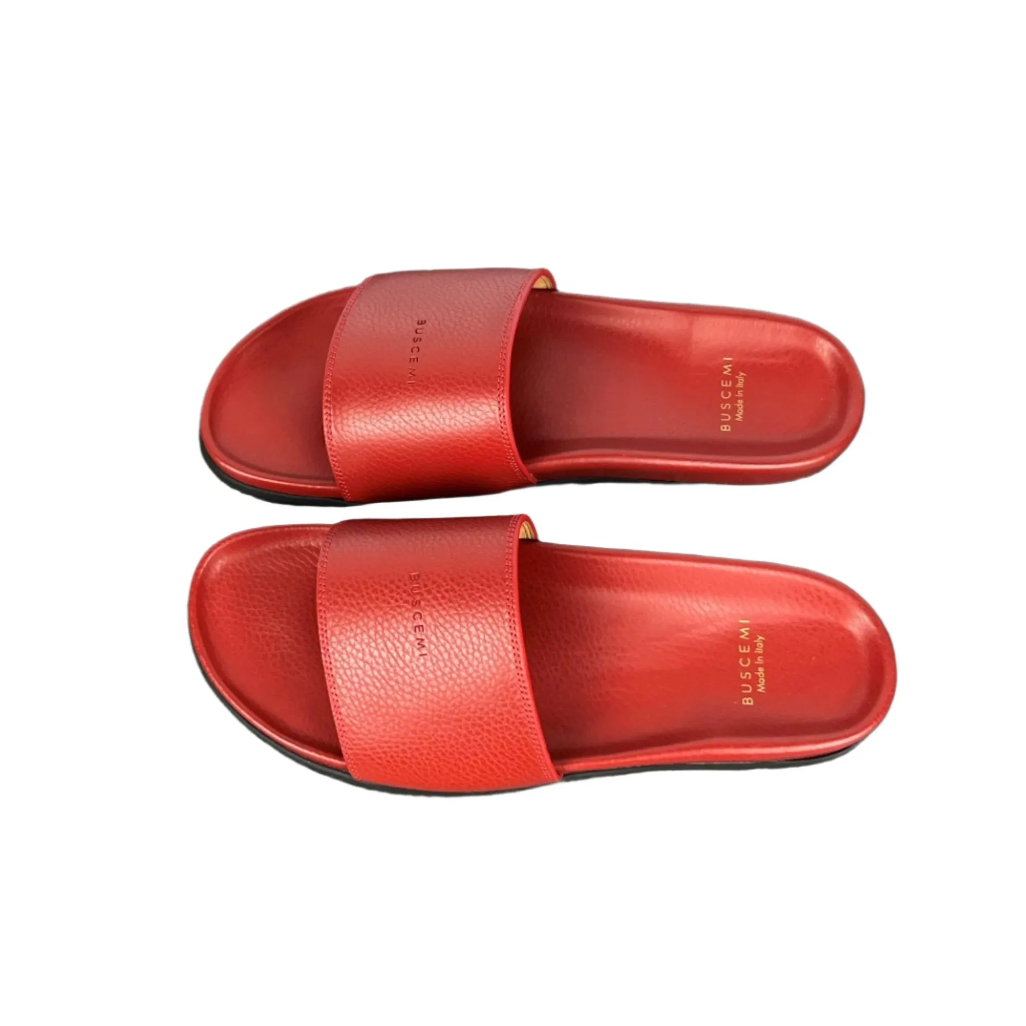 Buscemi Men's Classic Slide Guts Leather Sandals