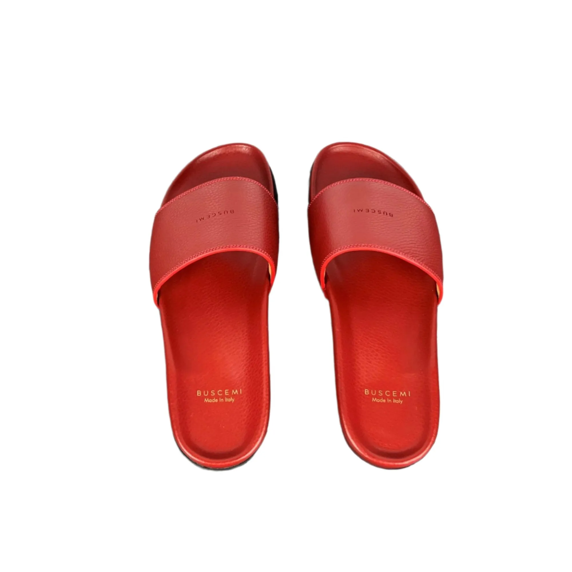 Buscemi Men's Classic Slide Guts Leather Sandals