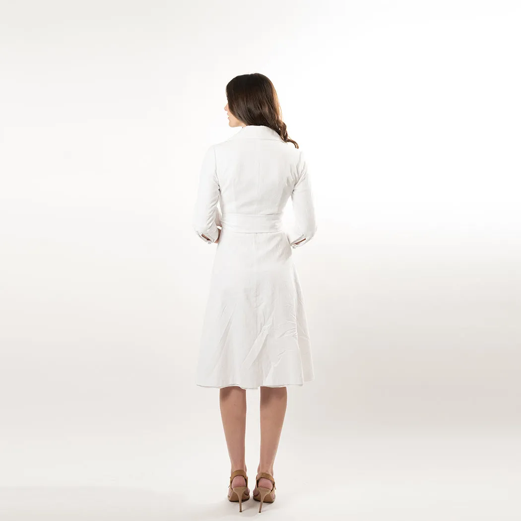 Button Down Fit & Flare Shirt Dress