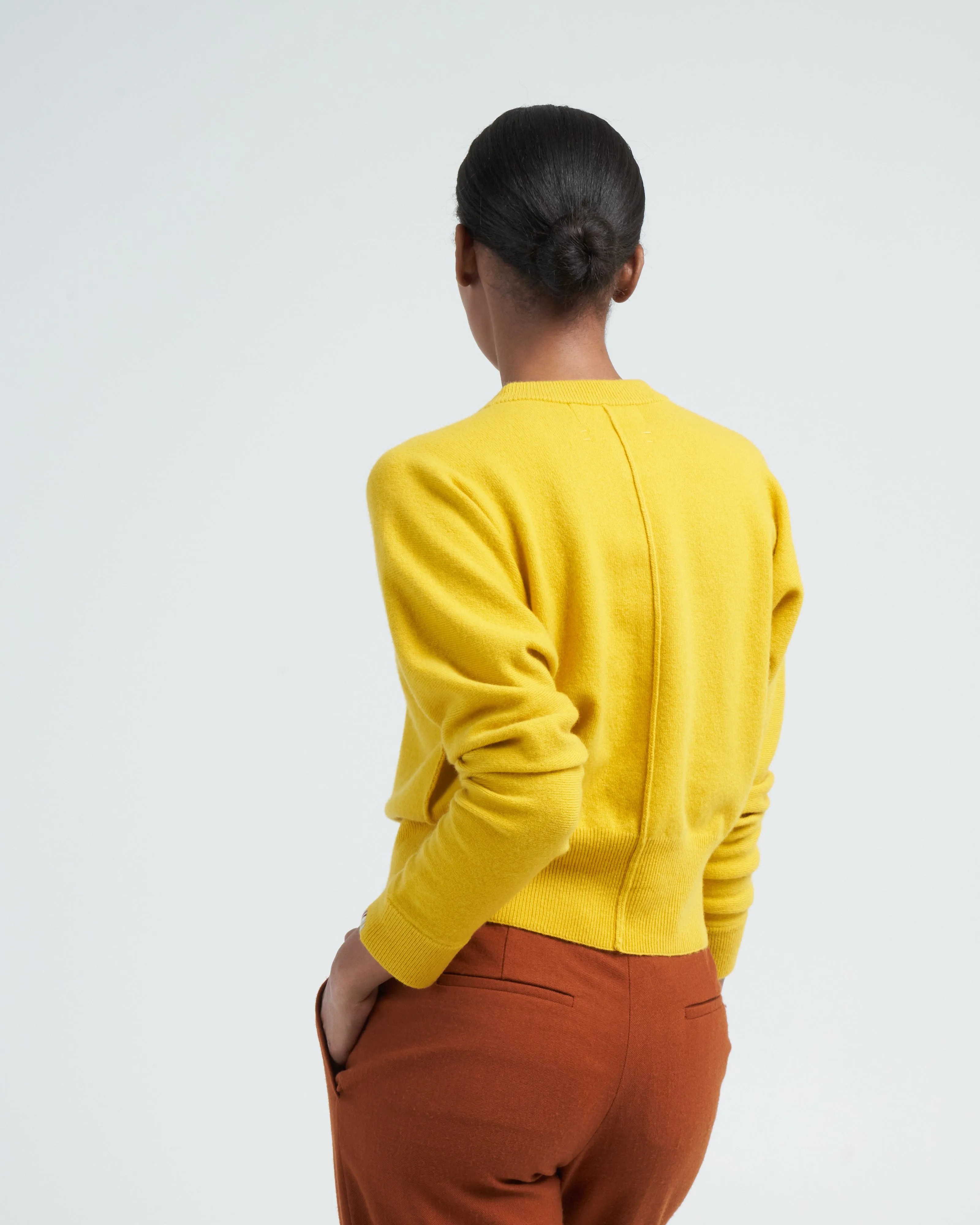 cashmere cardi - sunflower