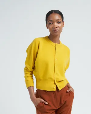 cashmere cardi - sunflower