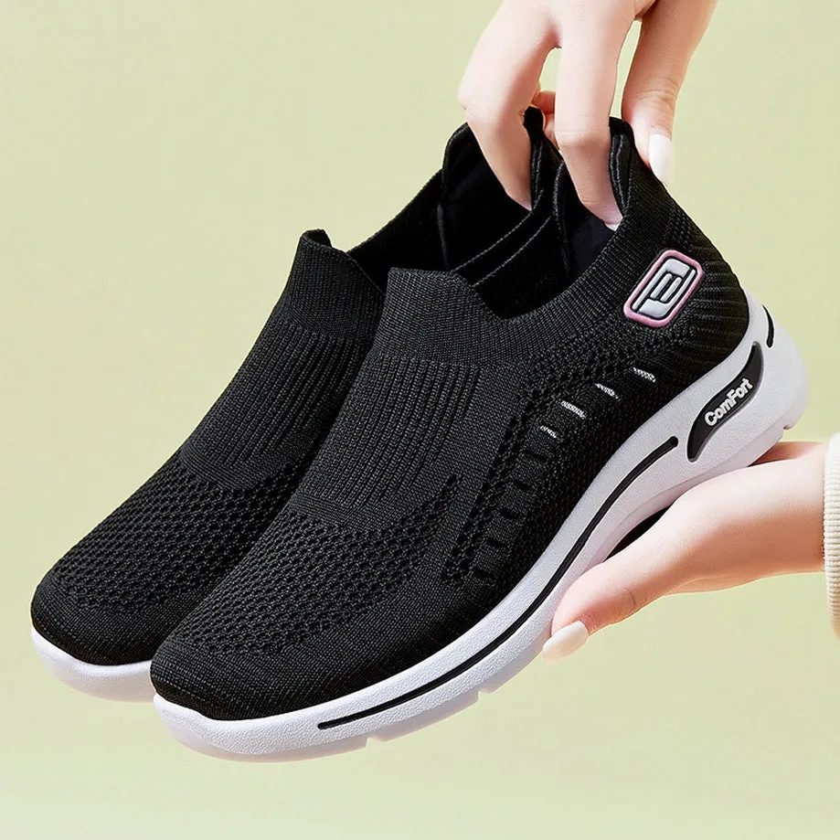 Casual and Lightweight Knitted Slip-On Sneakers for Everyday Use