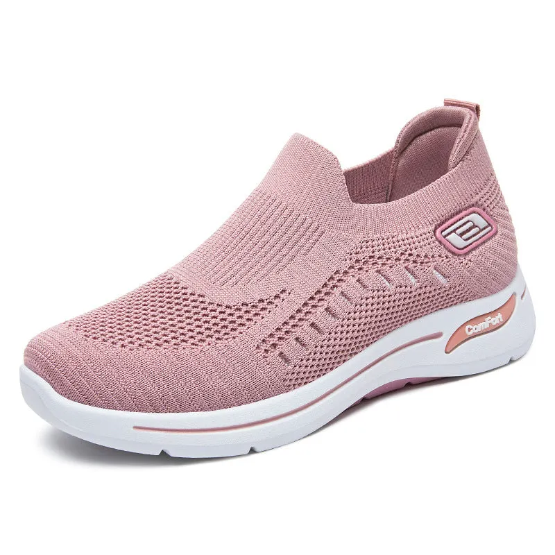 Casual and Lightweight Knitted Slip-On Sneakers for Everyday Use