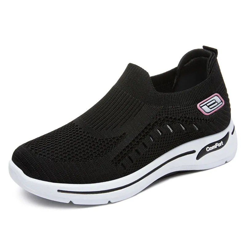 Casual and Lightweight Knitted Slip-On Sneakers for Everyday Use