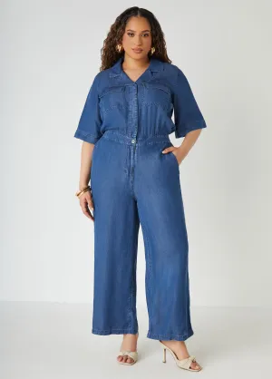 Chambray Utility Jumpsuit