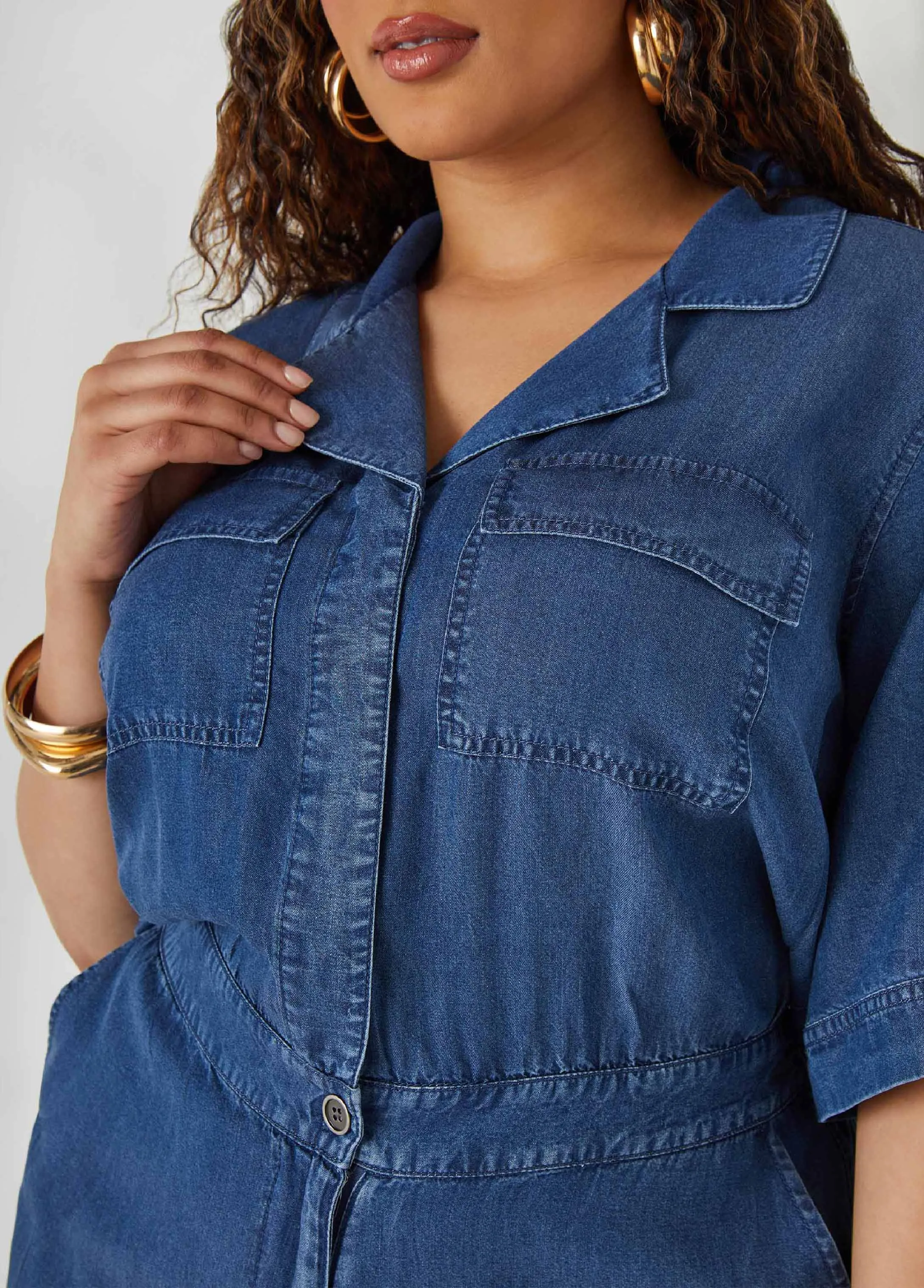 Chambray Utility Jumpsuit