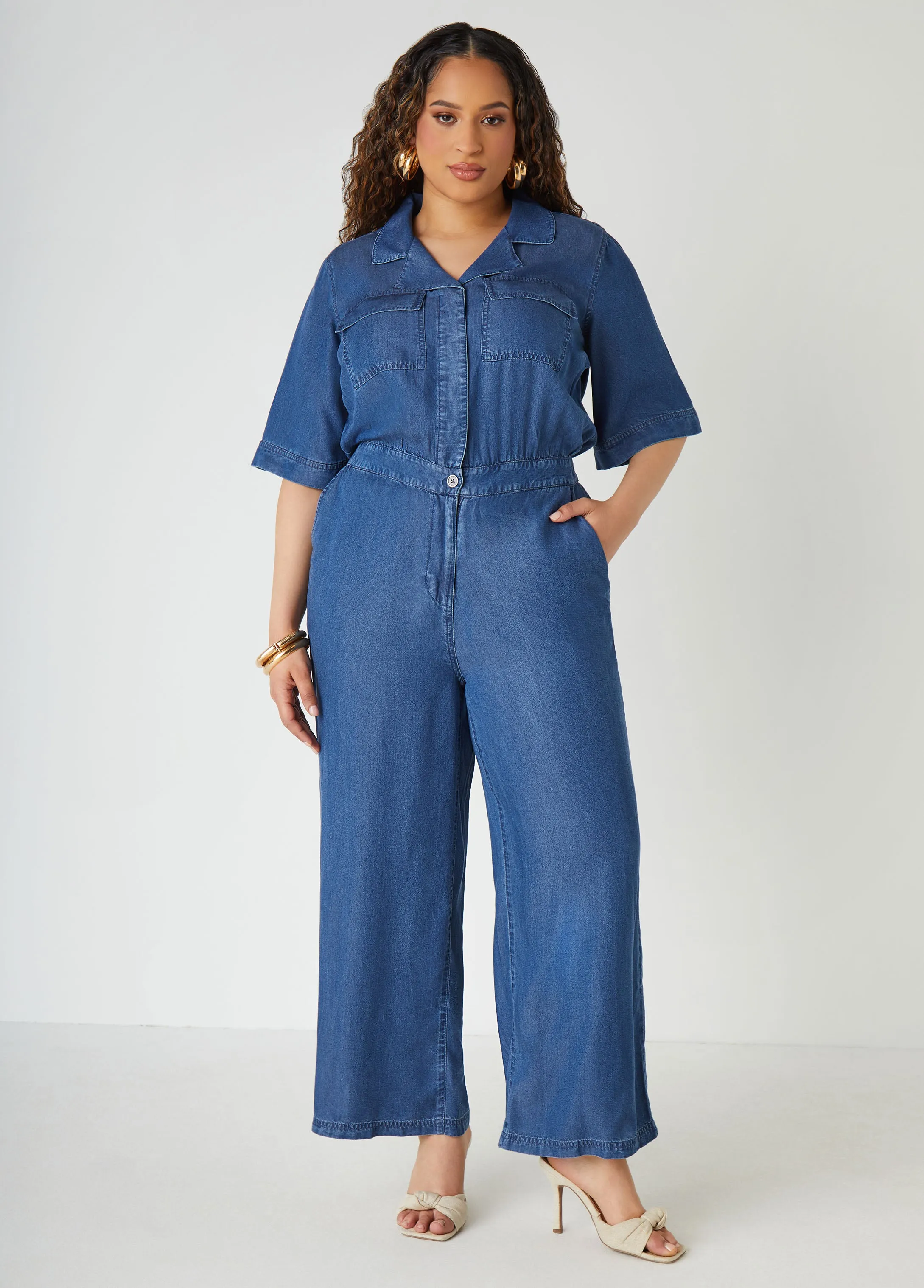 Chambray Utility Jumpsuit