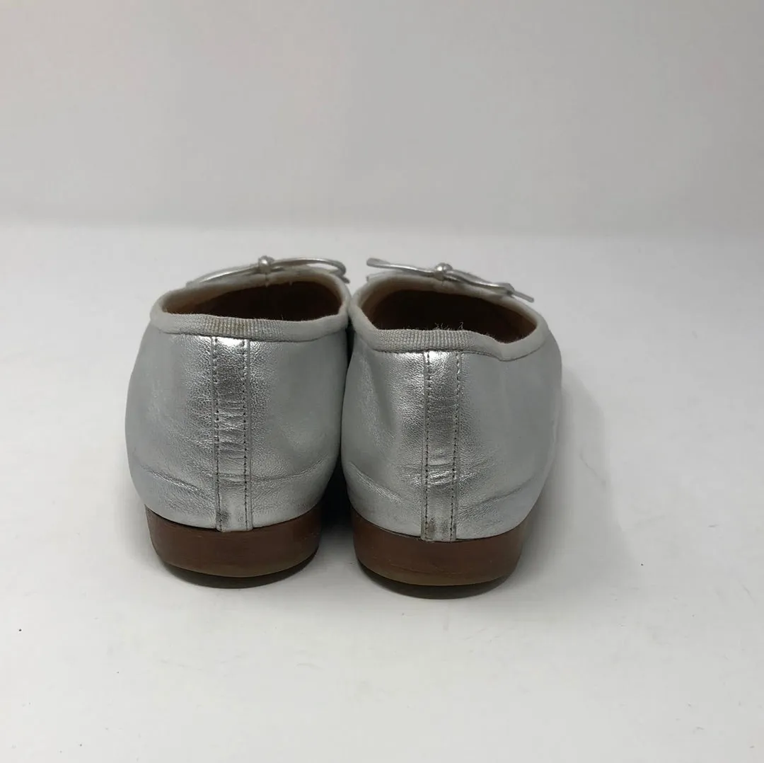Chanel Silver Multi Fabric CC Ballet Flat