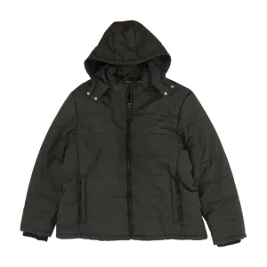Charcoal Solid Puffer Coat