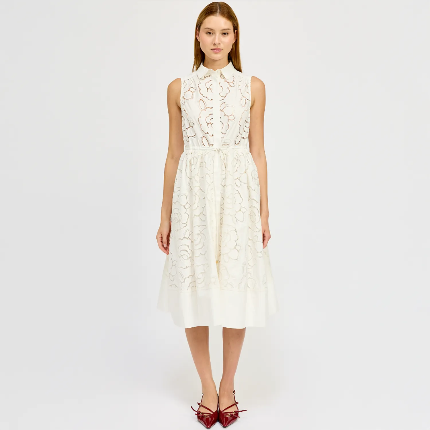 Chloe Belted Midi Dress