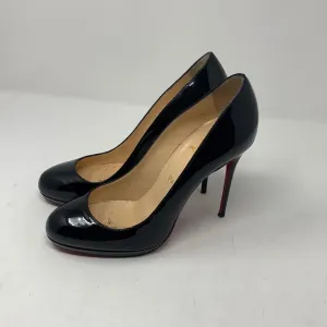Christian Louboutin Black Patent Patent Leather Platform Pump 100mm