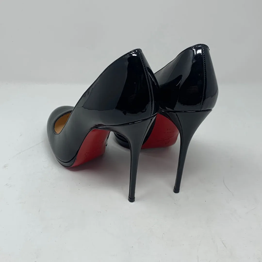 Christian Louboutin Black Patent Patent Leather Platform Pump 100mm