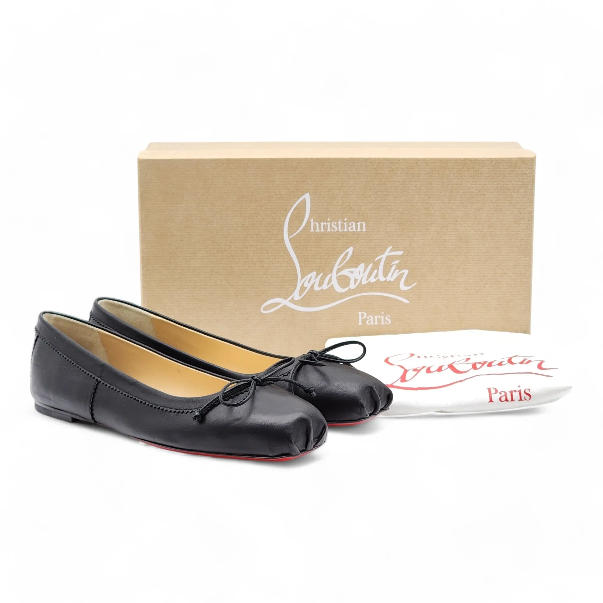Christian Louboutin Mamadrague Ballet Flats - Leather - Black 34.5