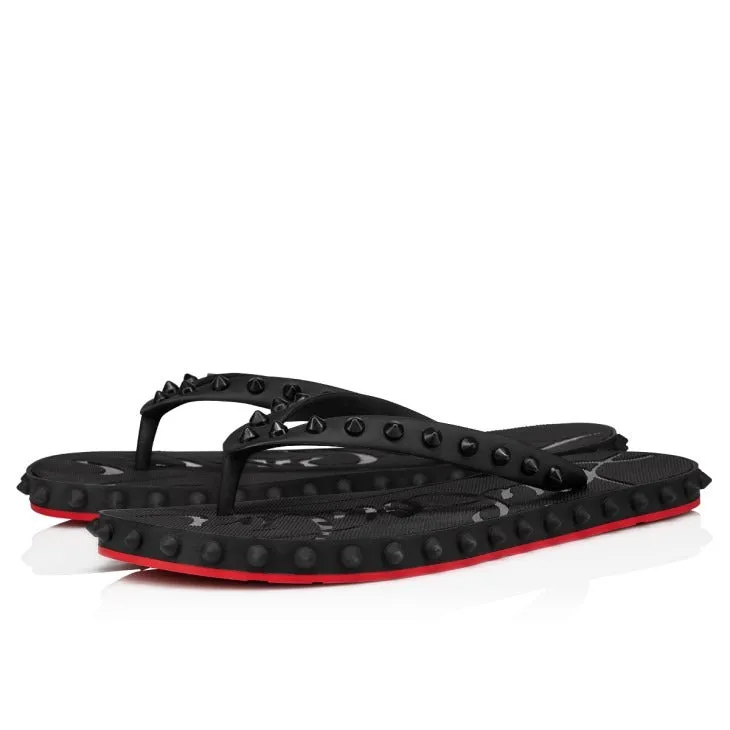 Christian Louboutin Super Loubi Flip Donna Flat in Black | In-Store Only