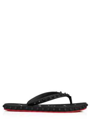 Christian Louboutin Super Loubi Flip Donna Flat in Black | In-Store Only