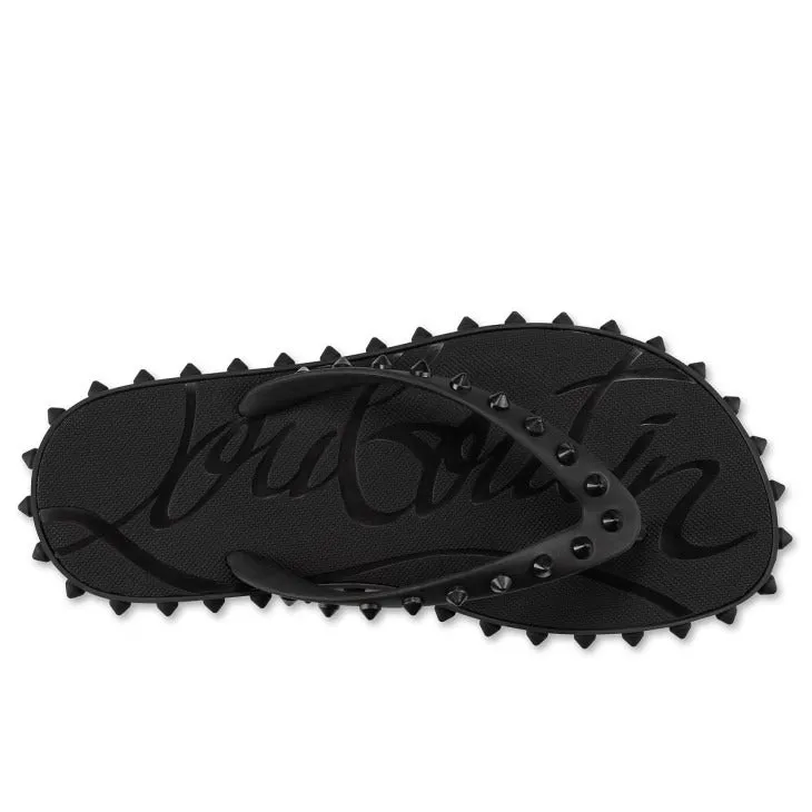 Christian Louboutin Super Loubi Flip Donna Flat in Black | In-Store Only