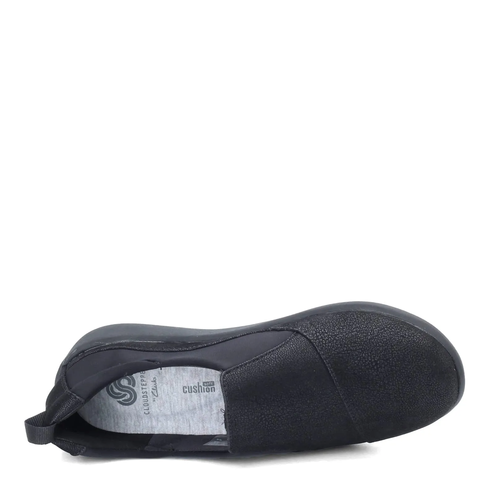 Clarks Women's CloudSteppers Sillian Paz Slip-On Loafer, Black Synthetic Nubuck, 7 M US