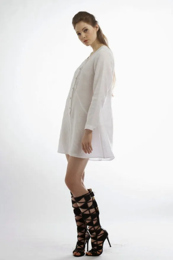 Classic Linen Long Sleeve Tunic