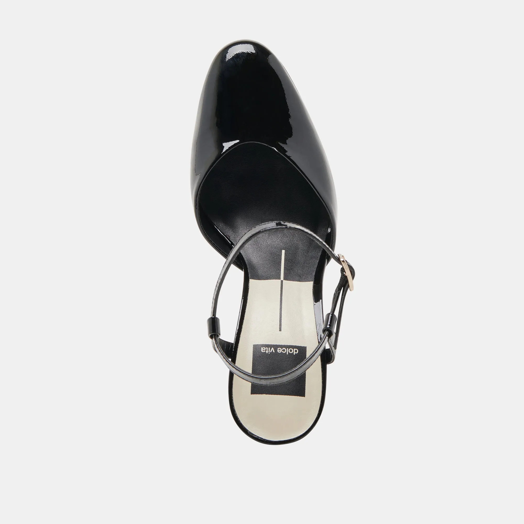 CLAUD HEELS MIDNIGHT PATENT LEATHER