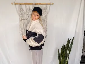 Cleo Shearling Bomber Jacket ~ Black