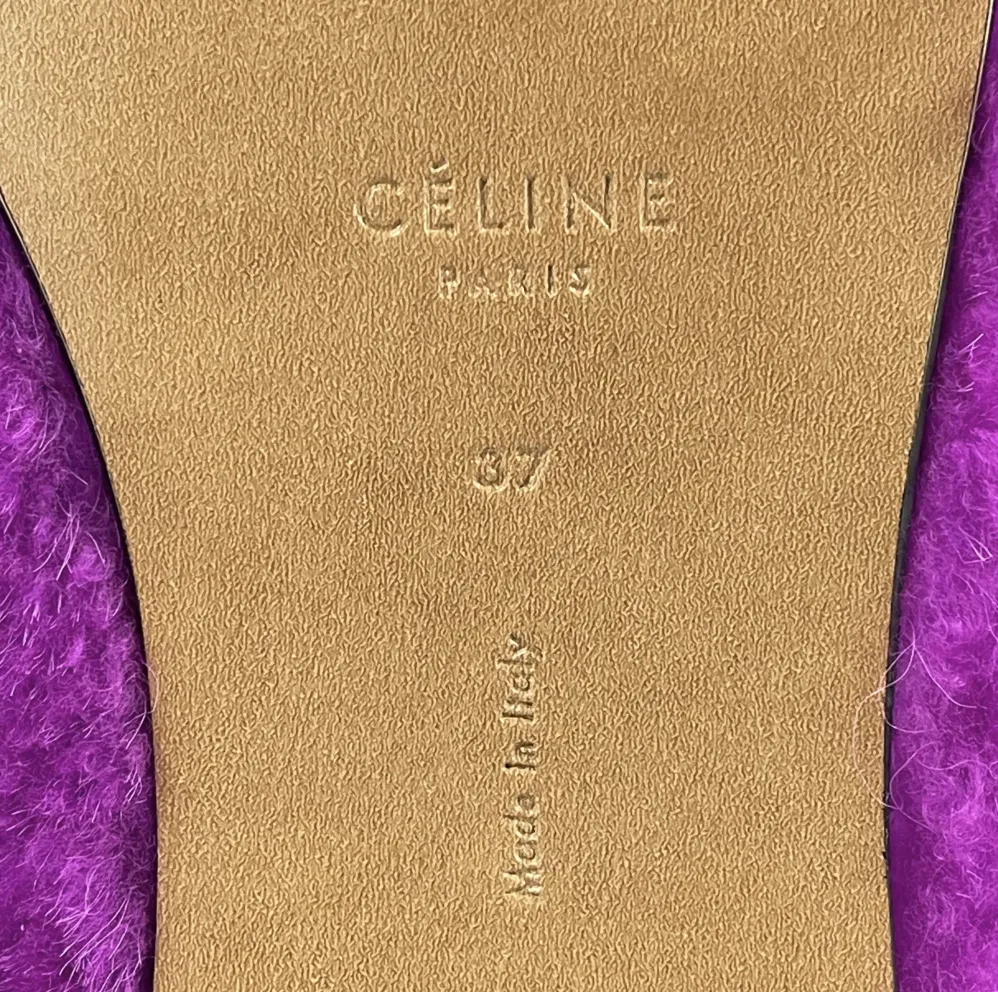 Céline - New w/o Tags - Phoebe Philo Shearling Loafer Flats - Fuchsia - 37- US 7