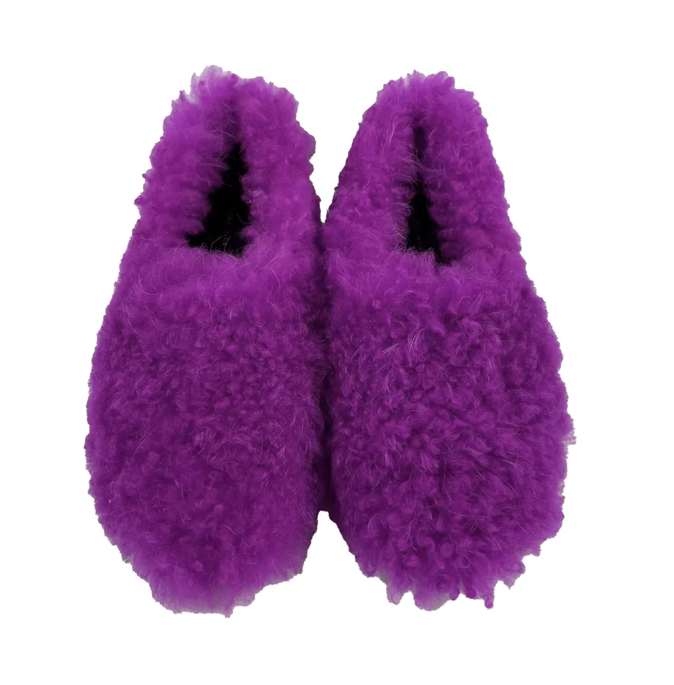 Céline - New w/o Tags - Phoebe Philo Shearling Loafer Flats - Fuchsia - 37- US 7