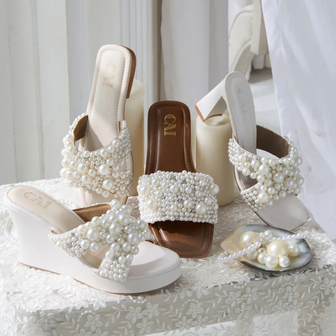 Cluster of Pearls Heels