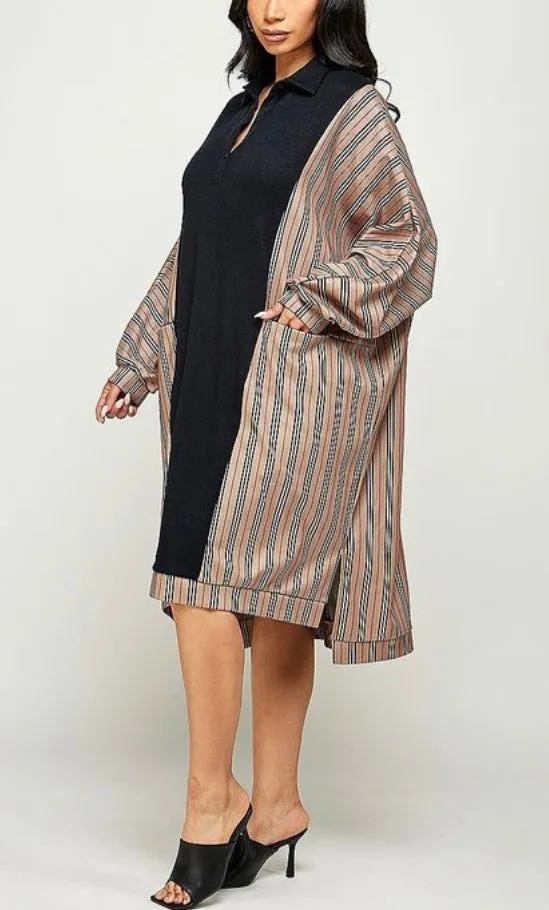 Color Block Oversized Dress