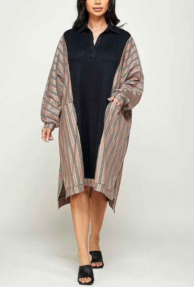 Color Block Oversized Dress