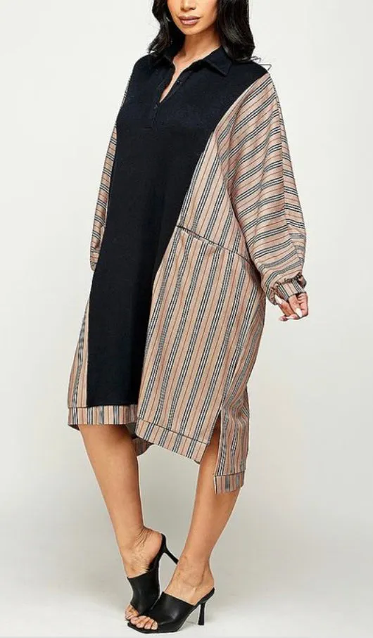 Color Block Oversized Dress
